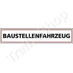 Autobord BAUSTELLENFAHRZEUG sticker 50x10cm